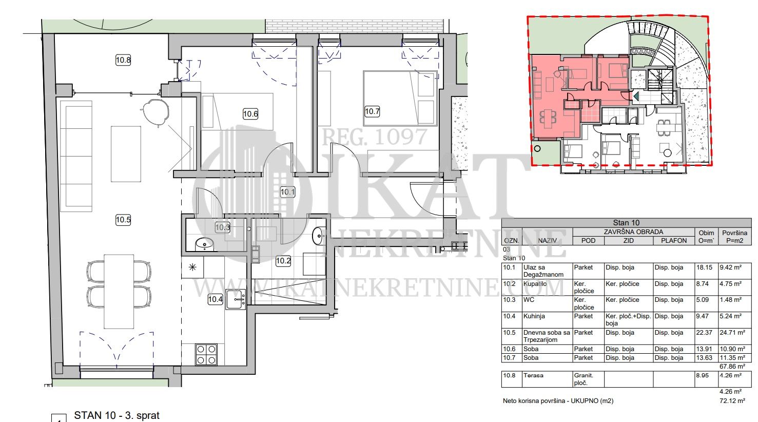 Vračar, Južni Bulevar LUX Novogradnja 72m2. ID#2677