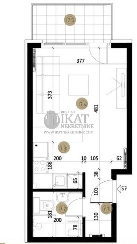 Vračar, Crveni krst 29,97m2 novogradnja + PDV ID#3984